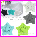 New bath or kitchen customized star shape silicone rubber sink plug sink filtering strainer
